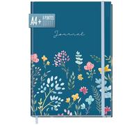 paper&you® Dotted Journal A4+ con banda elástica "Happy Flower" 156 páginas, cuaderno de notas con puntos, diario - sostenible & respetuoso con el clima