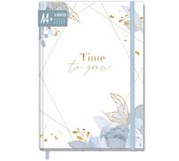 paper&you® Dotted Journal A4+ con banda elástica "Time to Grow" 156 páginas, cuaderno de notas con puntos, diario - sostenible & respetuoso con el clima