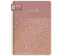 paper&you® Dotted Journal punteado A5 con encuadernación en espiral "Glamour Dots" 160 páginas, cuaderno con puntos - sostenible y respetuoso con el clima