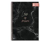 paper&you® Dotted Journal punteado A5 con encuadernación en espiral "Less is more" 160 páginas, cuaderno con puntos - sostenible y respetuoso con el clima