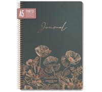 paper&you® Dotted Journal punteado A5 con encuadernación en espiral "Poppy" 160 páginas, cuaderno con puntos - sostenible y respetuoso con el clima