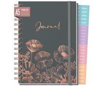 paper&you® Journal Fancy A5 [Poppy] Cuaderno - 190 páginas, papel grueso - agenda y diario de viaje con cuadrícula de puntos - sostenible y respetuoso con el clima