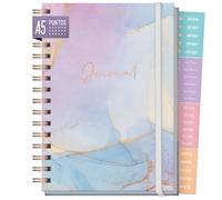 paper&you® Journal Fancy Dotted A5 [Azul&rosa] Cuaderno - 190 páginas, papel grueso - agenda y diario de viaje con cuadrícula de puntos - sostenible y respetuoso con el clima