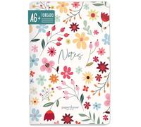 paper&you® notebook A6+ lined "Wild Flower" with 64 pages, softcover notebook small, lined mini journal - sostenible y respetuoso con el medio ambiente