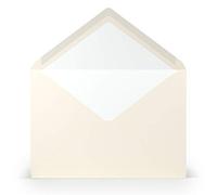 PAPERADO 10 sobres DIN C5 Ivory acanalados Crema - 100 g/m² sobre con ventanas de 15,7 x 22,5 cm - Sobres con pegamento húmedo de solapa puntiaguda