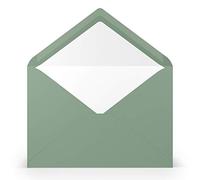 PAPERADO 50 sobres DIN C5 Eucalipto acanalados - 100 g/m² sobre sin ventana 15,7 x 22,5 cm - Sobres con pegamento húmedo de solapa puntiaguda