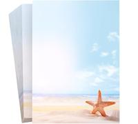 paperandpicture.de - Papel con diseño de estrella de mar (20 hojas, DIN A4, 90 g/m², 20 hoj