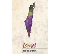 Paperback notebook: A colorful artistic minimalistic notebook with a map of Israel with a wide ruler, a diary for women, an office home school teacher for adults 6 x 9 inches. 100 Pages.