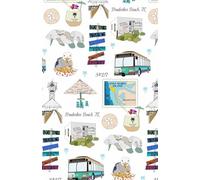 Paperback soft cover notepad notebook journal with Bradenton Beach & Anna Maria Island FL Florida landmarks in white, 150 lined pages