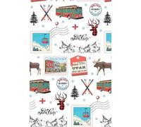 Paperback soft cover notepad notebook journal with Park City UT Utah landmarks in white, 150 lined pages