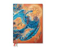 Paperblanks 2025-2026 Skybird Birds of Happiness 18-Month Planner Flexis Ultra Vertical Elastic Band 224 Pg 80 GSM