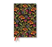 Paperblanks 2025-2026 Wild Flowers Playful Creations 18-Month Planner Mini Horizontal Elastic Band 208 Pg 80 GSM