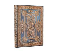 Paperblanks | 2026 Blue Luxe | Diseño de lujo | Calendario 12 Monat | Midi | Tagesüberblick | Elastikband-Verschluss | 416 Pg | 80 GSM