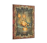 Paperblanks | 2026 Die Brüder Grimm, Froschkönig | Märchenkollektion | 12-Calendario Monat | Midi | Vertikal | Elastikband-Verschluss | 160 Pg | 100 GSM