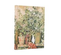 Paperblanks | 2026 Macetas de terracota y flores de Cezanne | Macetas de Terracota y Flores de Cezanne | 12 Meses | Midi | Diaria | Cierre con Banda Elástica | 416 Pg | 80 GSM