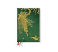 Paperblanks 2026 Olive Fairy Lang's Fairy Books 12-Month Planner Mini Day-At-A-Time Elastic Band 416 Pg 80 GSM