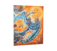 Paperblanks | 2026 Pájaro de Cielo | Aves de la Felicidad | 12 Meses Flexis | Ultra | Vertical | Cierre con Banda Elástica | 176 Pg | 100 GSM