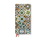 Paperblanks 2026 Porto Portuguese Tiles 12-Month Planner Slim Horizontal Elastic Band 160 Pg 100 GSM