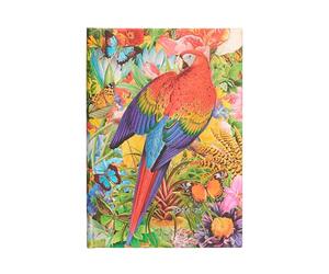 Paperblanks Agenda 18 Meses 2025, Jardín Tropical, Midi, Apaisado, Cierre con Banda Elástica