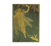 Paperblanks Agenda 18 Meses Flexis de Tapa Blanda 2025, Hada Oliva, Midi, Apaisado, Cierre con Banda Elástica