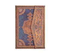 Paperblanks Agenda de 12 meses 2024 Safavid Indigo Horizontal Mini (100 × 140 mm) (Italiano)