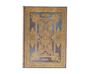 Paperblanks Agenda diaria de 12 meses 2025, azul lujoso, diario - Midi (180 mm x 125 mm), italiano