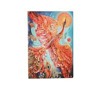Paperblanks Agende 12 Mesi Flexis 2025 | Uccello di Fuoco | Mini | Orizzontale | Chiusura con Fascia Elastica