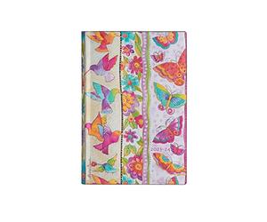 Paperblanks Agende Flexi de tapa blanda de 13 meses 2023-2024 Mariposas y Colibríes | Diario | Mini (95 × 140 mm)