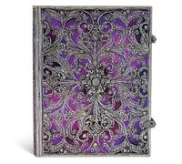 Paperblanks Aubergine Lined Hardcover Journal (Silver Filigree Collection)