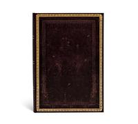 Paperblanks | Black Moroccan | Old Leather Collection | Hardcover | Midi | Lined | Elastic Band Closure | 144 Pg | 120 GSM: Black Moroccan, Lined, Midi, 120 Gsm, Elastic Band
