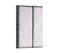 Paperblanks Calendario de 12 meses 2020-2021, versión plegable de piel sintética, vertical, midi (130 × 180 mm)