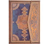 Paperblanks Calendario de 12 meses 2024 índigo safavidico | verso | mediano (130 × 180 mm)
