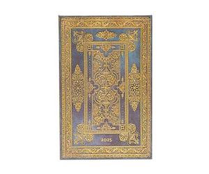 Paperblanks Calendario de 12 meses 2025, Blue Luxe, maxi, vertical, cierre elástico