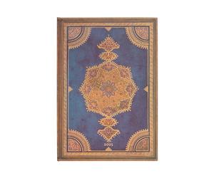 Paperblanks Calendario de 12 meses 2025, índigo safavidiano, grande, vertical, cierre elástico
