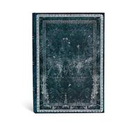 Paperblanks Cuadernos de Tapa Dura Acero Medianoche | Rayado | Midi (130 × 180 mm)