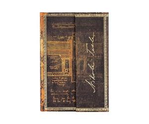 Paperblanks Cuadernos de Tapa Dura Tesla, Bosquejo de una Turbina | Liso. | Mini (100 × 140 mm)