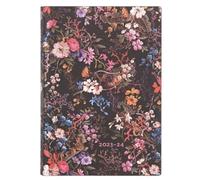 Paperblanks Floralia - Agenda de tapa blanda de 12 meses 2024 - Agenda diaria | Midi (125 × 175 mm)
