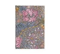 Paperblanks Morris Pink Honeysuckle William Morris Hardcover Mini Lined Elastic Band Closure 176 Pg 85 GSM: Hardcover, 85 gsm, ribbon marker, memento pouch, elastic closure, book edge printing