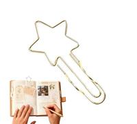 Paperclip Pen Holder, 20 Pieces Metal Reusable Clamp Bookmarks, 2.76 Inch Notebook and Journal Clips with Durable Metal Design, Stationery Organizer for College Home School Work, Planner and Office