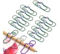 Paperclip Pen Holder, 9 Pcs Heart Pen Clip For Notebook, 2.8in Paperclip Pens Holders for Papers Planner Jumbo Office Supplies (Multicolored)