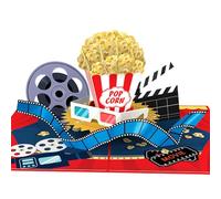 papercrush® Tarjeta de felicitación pop-up para cine - Tarjeta 3D para veladas de cine o como paquete para cupones de cine, tarjeta de cumpleaños con palomitas, idea de regalo para el 18º cumpleaños