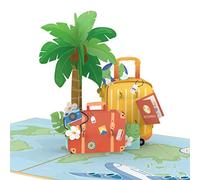 papercrush® Tarjeta de viaje pop-up Buen Viaje - Tarjeta de cupones 3D para vacaciones, luna de miel o maleta - divertido regalo de dinero para la caja de viaje