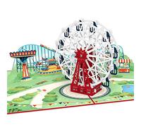 papercrush® Tarjeta desplegable con diseño de parque temático con rueda de la fortuna, tarjeta de cumpleaños 3D con montaña rusa para niños, cupón para Viena (Prater de Viena), regalo de dinero o vale