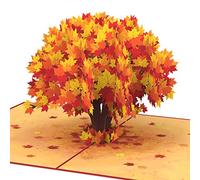 papercrush Tarjeta desplegable de árbol de arce, tarjeta de cumpleaños 3D otoñal con árbol para novia, esposa o madre, tarjeta de buena recuperación, tarjeta de felicitación de cumpleaños en otoño
