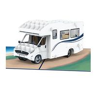papercrush® Tarjeta desplegable de camping con autocaravana, tarjeta de cumpleaños 3D o regalo de dinero para campistas, divertido regalo de camping para mujeres y hombres, cupón para camping o viaje
