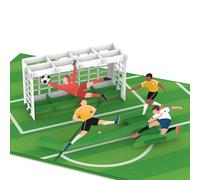 papercrush® Tarjeta desplegable de fútbol - Tarjeta de cumpleaños 3D o cupón para futbolistas y aficionados al fútbol (niños, adolescentes y hombres), divertida tarjeta de regalo para cumpleaños