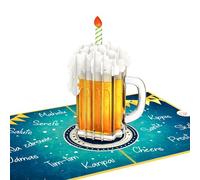 papercrush® Tarjeta desplegable Happy Beerthday [NUEVO!] - Divertida tarjeta de cumpleaños 3D con cerveza para hombre, amigo o papá - Idea de regalo para amantes de la cerveza, tarjeta de felicitación