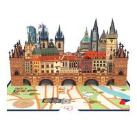 papercrush® Tarjeta desplegable Praga - Tarjeta de cumpleaños especial o regalo en efectivo para gastos de viaje, tarjeta de regalo 3D o vale de hotel para cumpleaños, vale de viaje Praga para un