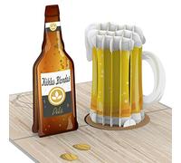 papercrush® Tarjeta pop-up con diseño de jarra de cerveza, tarjeta de cumpleaños 3D especial para hombres (mejor amigo, padre o para el 18º cumpleaños), tarjeta de felicitación hecha a mano