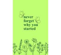 PAPERFLY CO. Never Forget Why You Started | Undated |: Minimal Floral Guided Journal/Notebook for Reflection, Motivation & Daily Growth